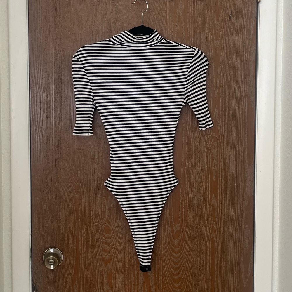 TopShop striped bodysuit top